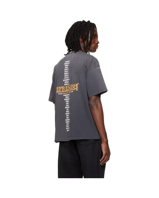 Represent Black Golden Tour T-Shirt for men