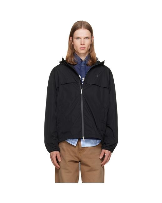 Polo Ralph Lauren Black Lined Windbreaker Jacket for men