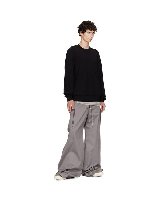 Rick Owens Black Tower Crewneck Sweatshirt for men