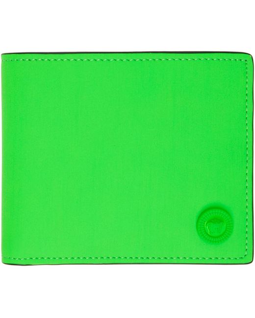 Versace Green Medusa biggie Bifold Wallet for men