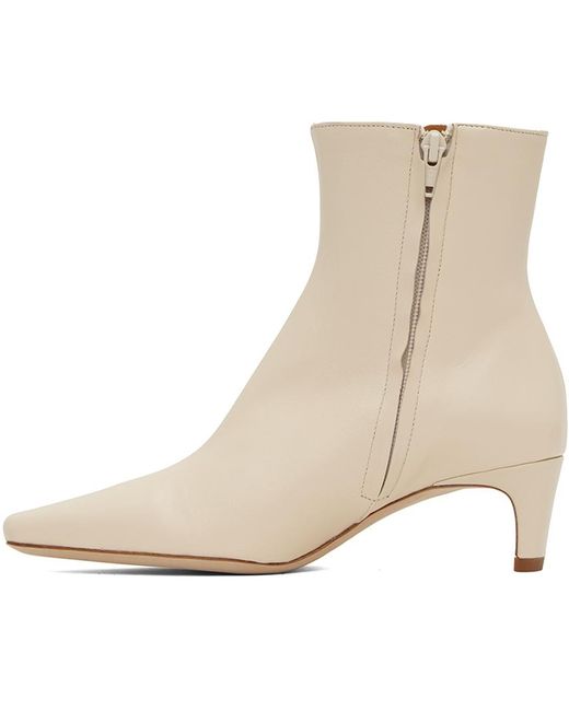 Staud Black Off-white Wally Ankle Boots