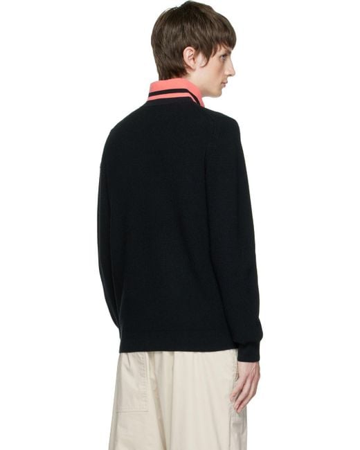 Moncler Black Zip-up Sweater for men