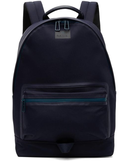 PS by Paul Smith Blue Navy Logo Backpack for men