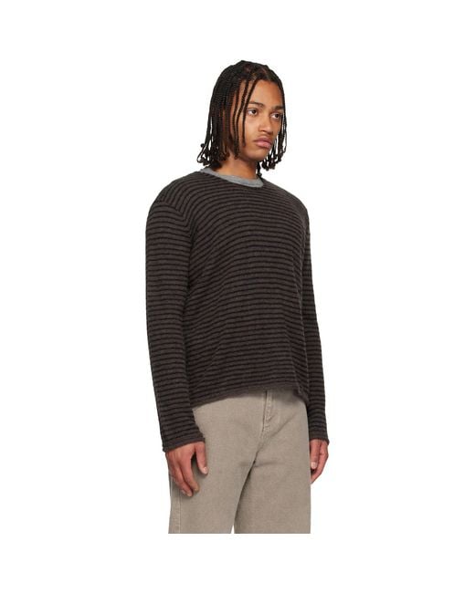 Our Legacy Black Rigid Popover Sweater for men