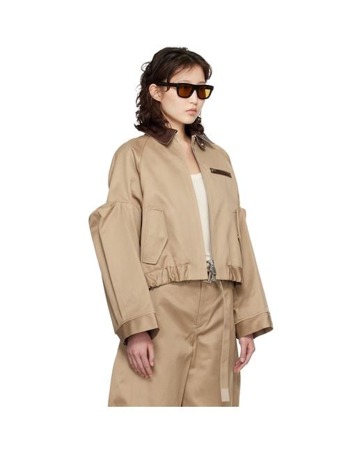 Sacai Natural Cotton Chino Jacket