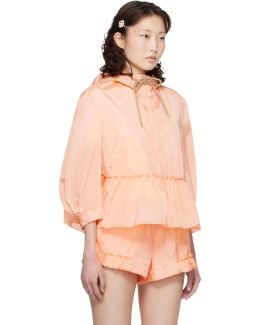Simone Rocha Pink Ruffle Frill Peplum Jacket