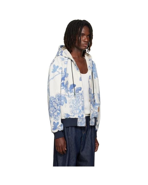R13 Blue Off- & Relaxed Workwear Jacket for men