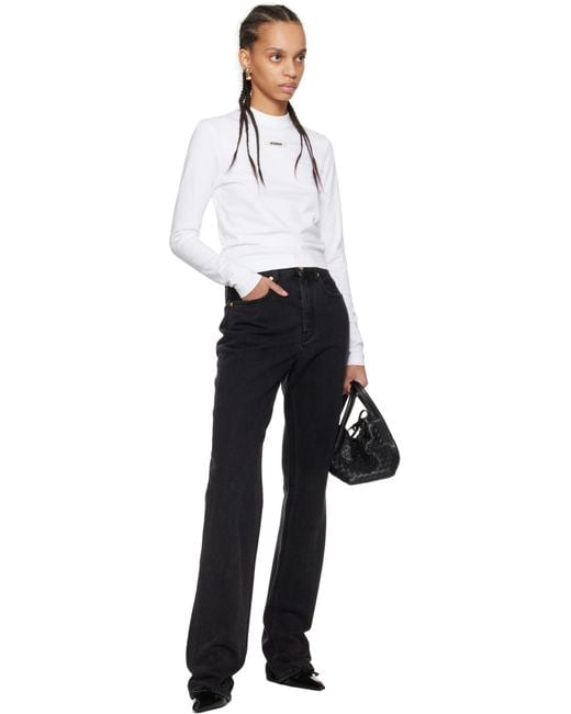 Jacquemus ホワイト The Gros Grain 長袖Tシャツ White