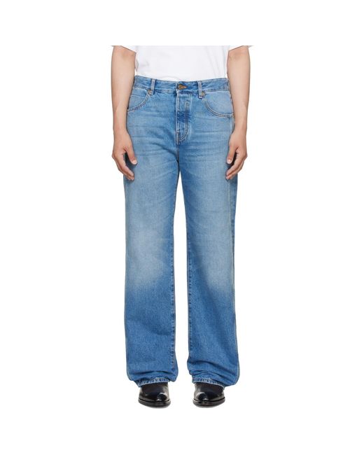 Balmain Blue Loose Jeans for men