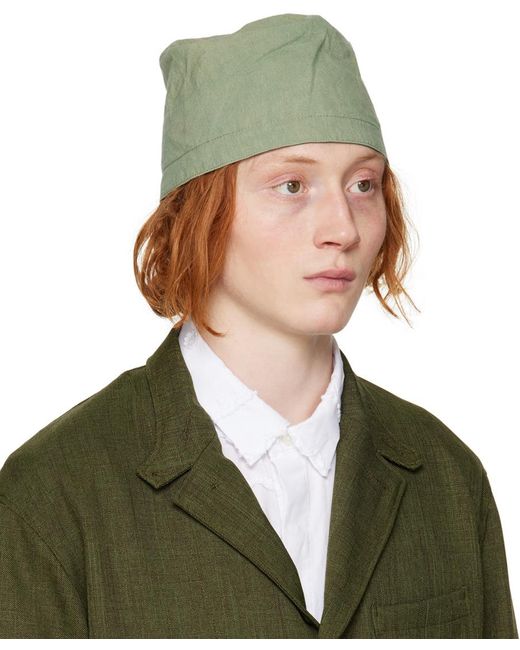 Engineered Garments Green Khaki Fez Hat for men