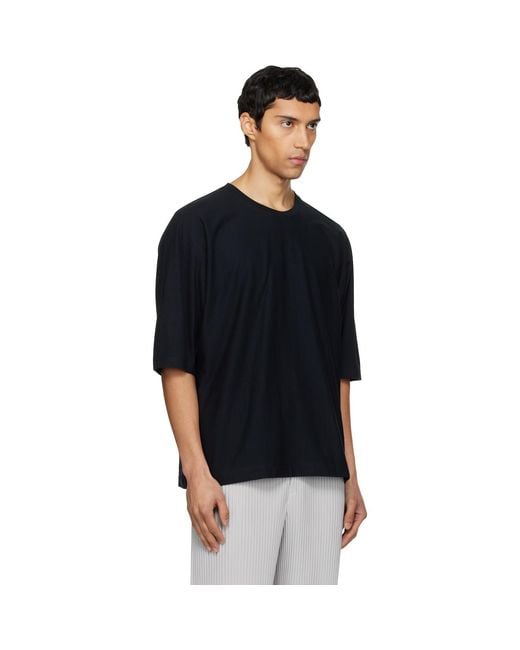Homme Plissé Issey Miyake Black Release-T Basic T-Shirt for men