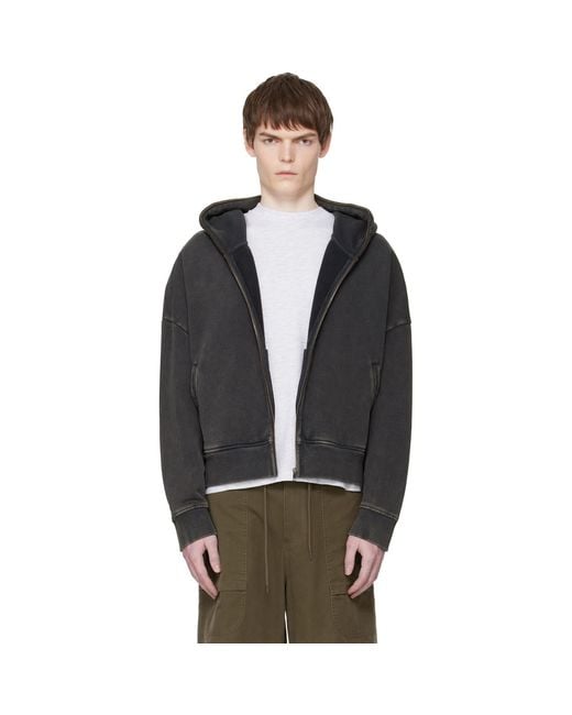 Entire studios Black Eternal Zip Hoodie for men