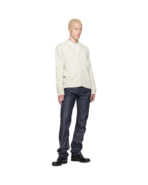 A.P.C. White Off- Kevin Cardigan for men