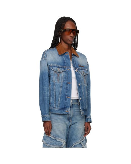Versace Blue Trucker Denim Jacket