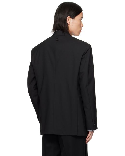 Wooyoungmi Black Double-breasted Blazer for men