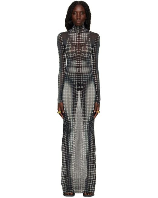Jean Paul Gaultier Black Ssense Exclusive Dots Maxi Dress
