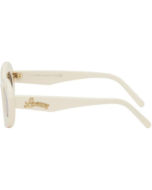 Loewe White Paula's Ibiza Round-frame Sunglasses