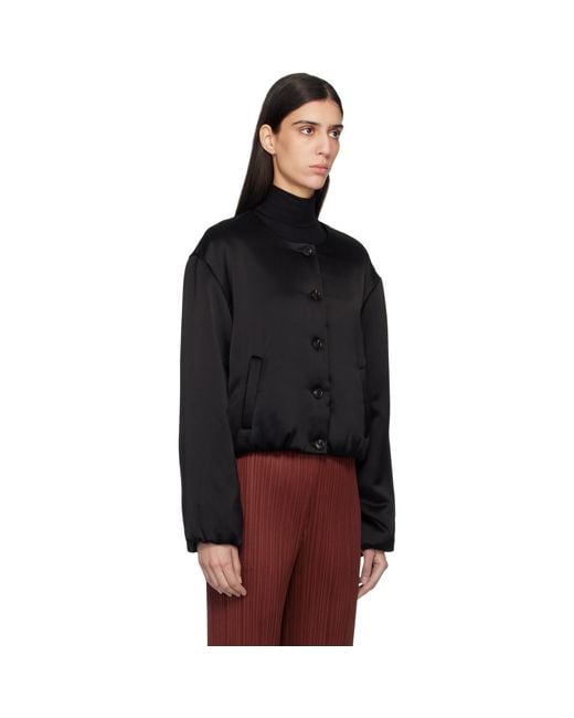 Leset Black Barb Bomber Jacket
