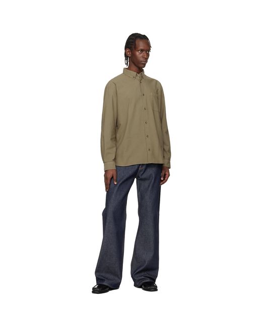 A.P.C. Multicolor Khaki Mateo Logo Shirt for men