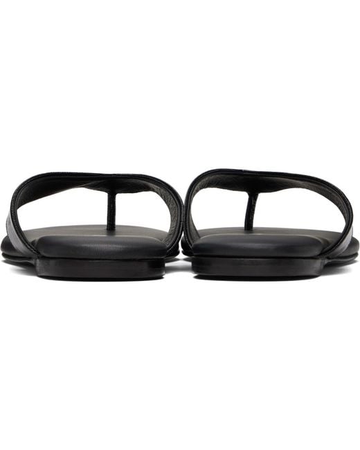 Courreges Black Vinyl Flip-Flops