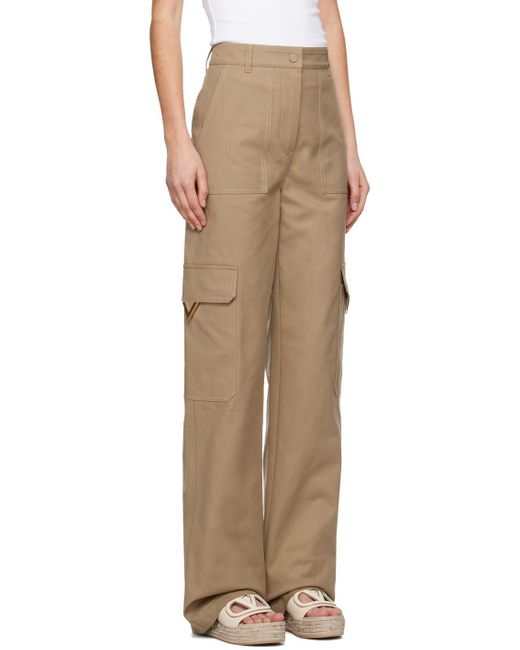 Valentino Natural Cargo Pocket Trousers