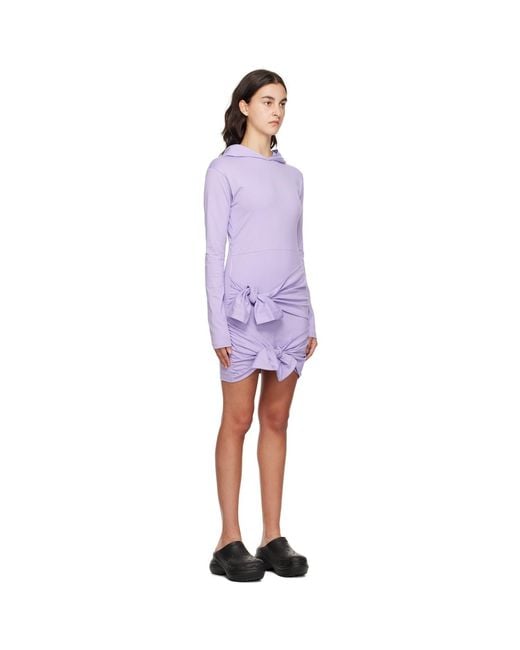 MSGM Purple Hooded Minidress