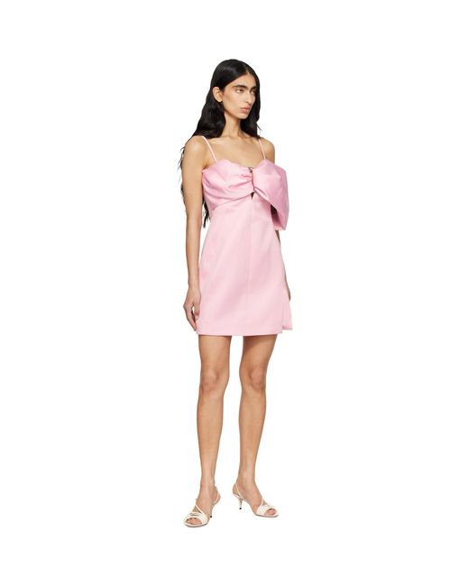 Marc Jacobs Pink Satin 'Pop J Marc' Bow Minidress