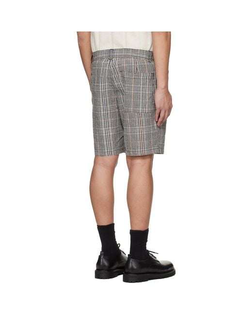 Barbour Gray Off- & Fife Checked Shorts for men