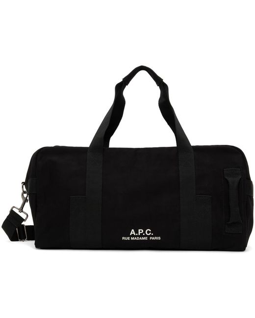 A.P.C. Black Récupération 2.0 Duffle Bag for men