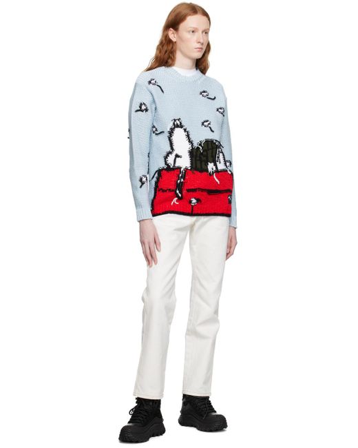 Moncler Red Blue Peanuts Edition Sweater