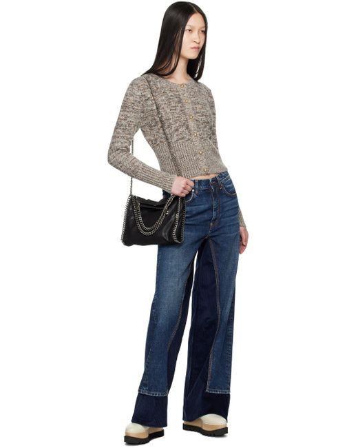 Stella McCartney Black Off- Elyse Star-studded Loafers