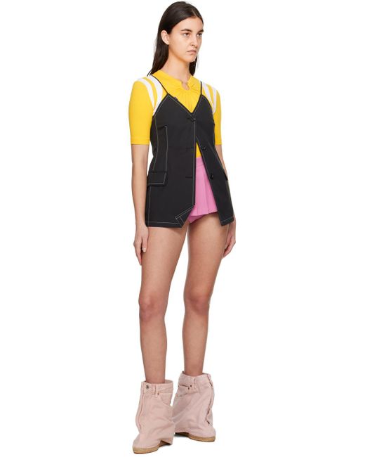 Pushbutton Black Button Camisole