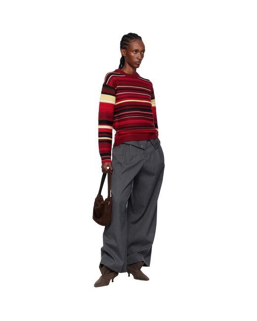 J.W. Anderson Red Multi Stripe Sweater