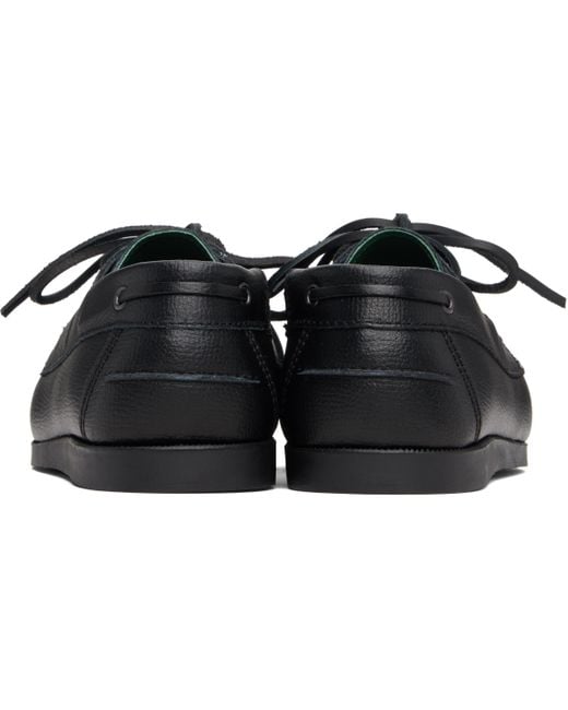 メンズ VINNY'S ブラック Boatman デッキシューズ Black