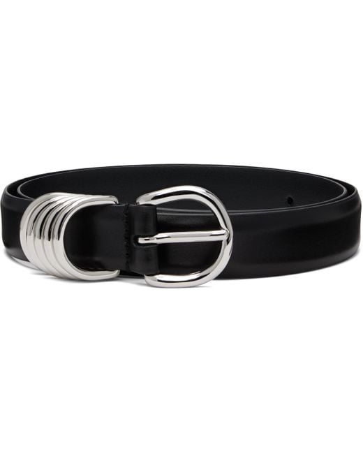 Andersons Black French Leather Ring Keeper Belt