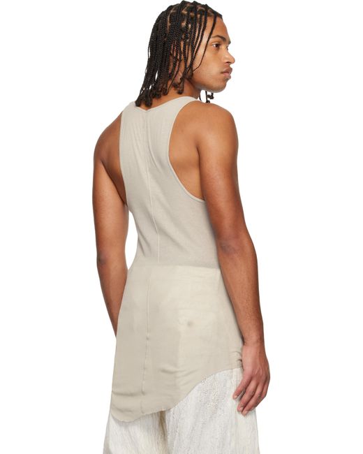 Rick Owens メンズ ブラック オフホワイト Concordians Pony タンク 