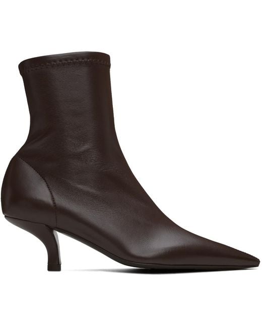 Totême  Black 'The Heeled Sock' Boots