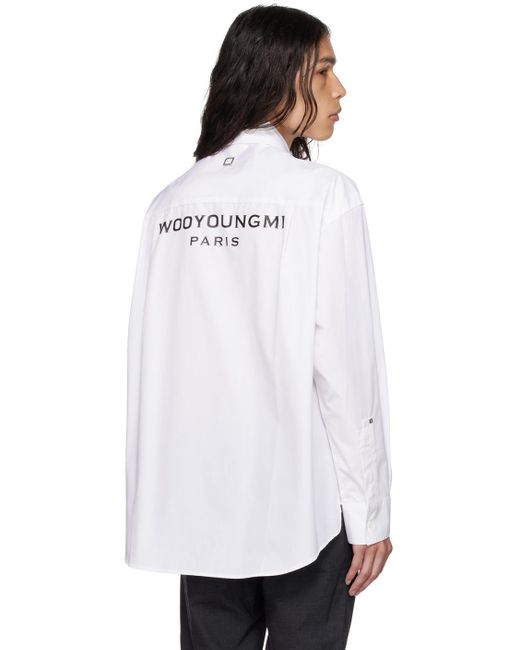 メンズ WOOYOUNGMI ホワイト ロゴハードウェア シャツ ホワイト | Lyst