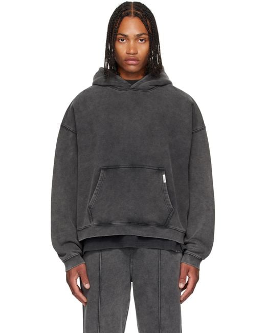 Represent Black Initial Boxy Hoodie for men