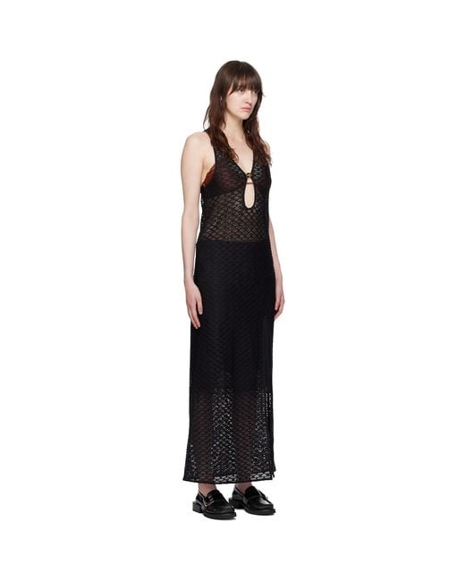 Ganni Black Hardware Maxi Dress