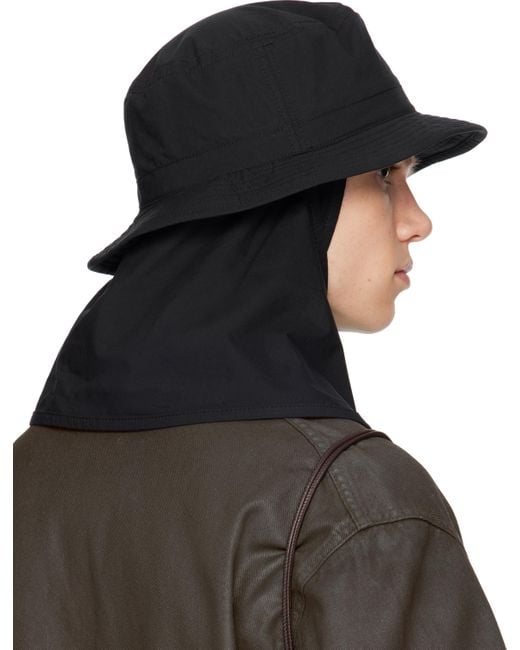 Lemaire Desert Bucket Hat in Black for Men | Lyst