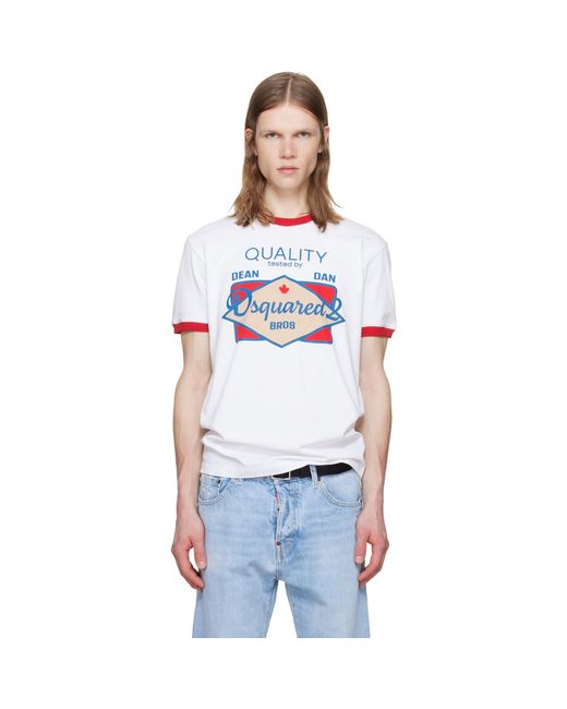 DSquared² White D2 Daywear New Cool Fit T-Shirt for men