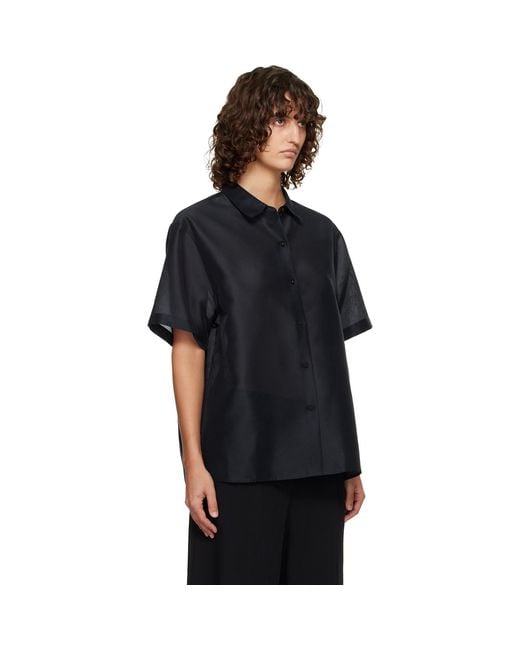 LE17SEPTEMBRE Black Sheer Structured Shirt
