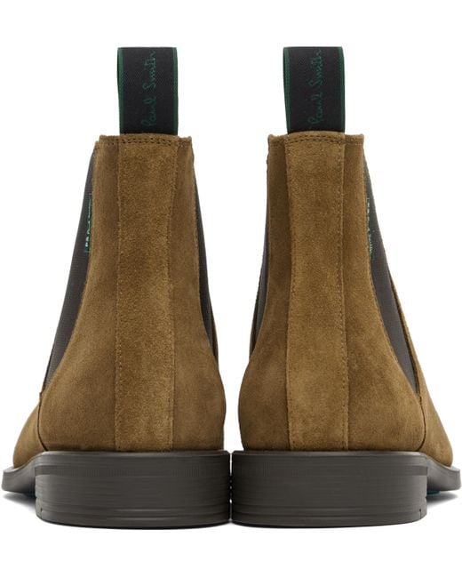 Paul Smith Black Tan Cedric Chelsea Boots for men