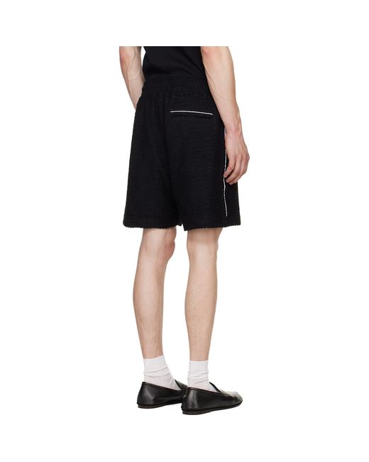 Casablanca Black Towelling Shorts for men