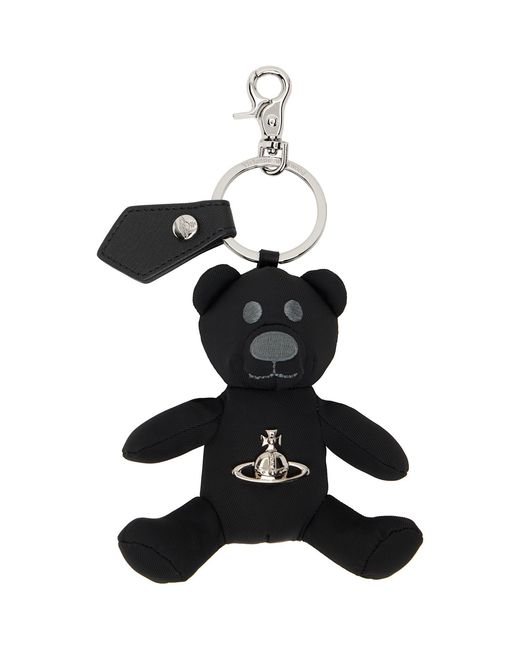 Vivienne Westwood Black Teddy Bear Keychain for men