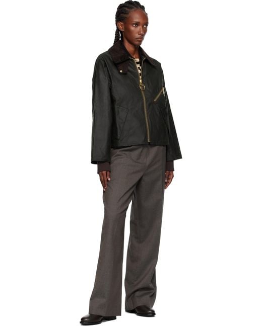 Barbour Black Arlene Waxed Jacket
