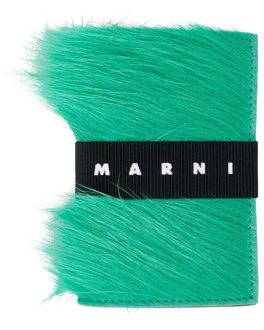 Marni Green Tri-fold Wallet for men
