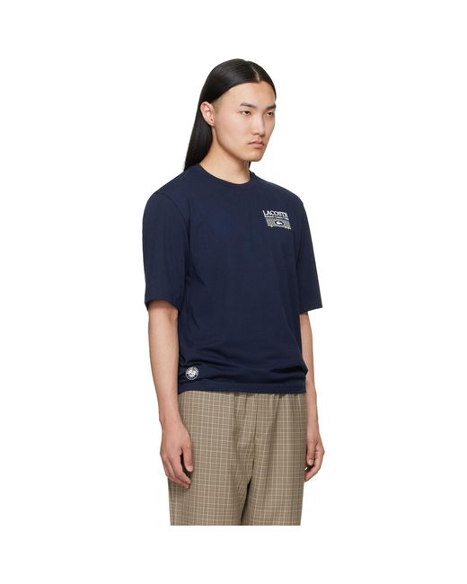 Lacoste Blue Roland-Garros Edition Graphic T-Shirt for men