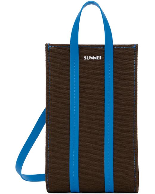 Sunnei Blue Micro Parallelepipedo Bag for men